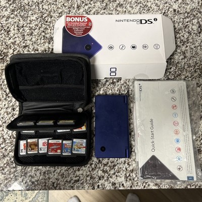 Nintendo DSi Handheld Console Blue With Original Box And 15 Games!!!