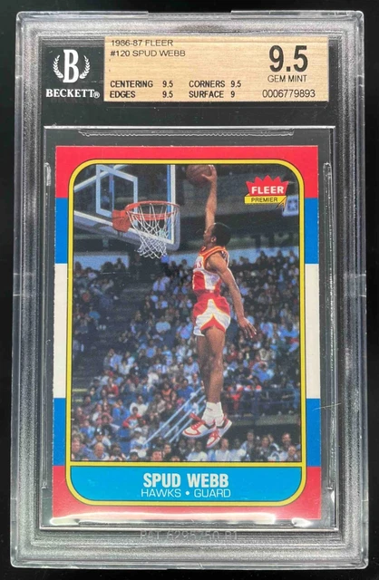 1986-87 Fleer #120 Spud Webb RC BGS 9.5