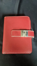 Organiser Terminplaner Ringbuch rot Leder A6