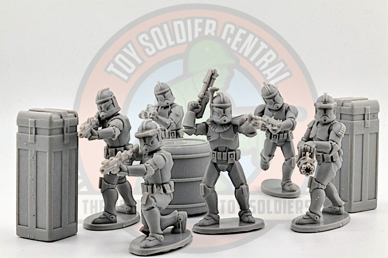 Star Wars Toy Soldiers - Clone Trooper Army Men - Series 1 - 54mm 1:32 W/ Bases