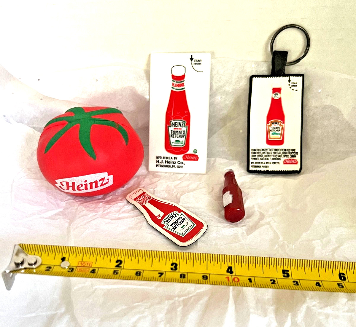 Heinz Ketchup -Key Chain, Magnet, Tomato Squeeze, Ketchup Bottle Pin Promo