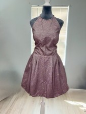 Shimmer Pink Sherri Hill Mini with Pockets Size 14 Prom Dress