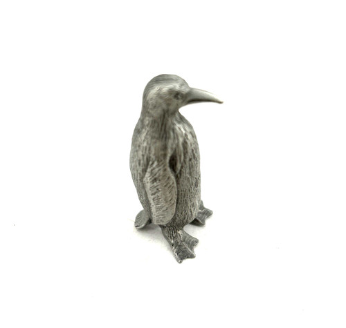 Vintage Pewter Penguin Miniature Decorative Figurine 2”