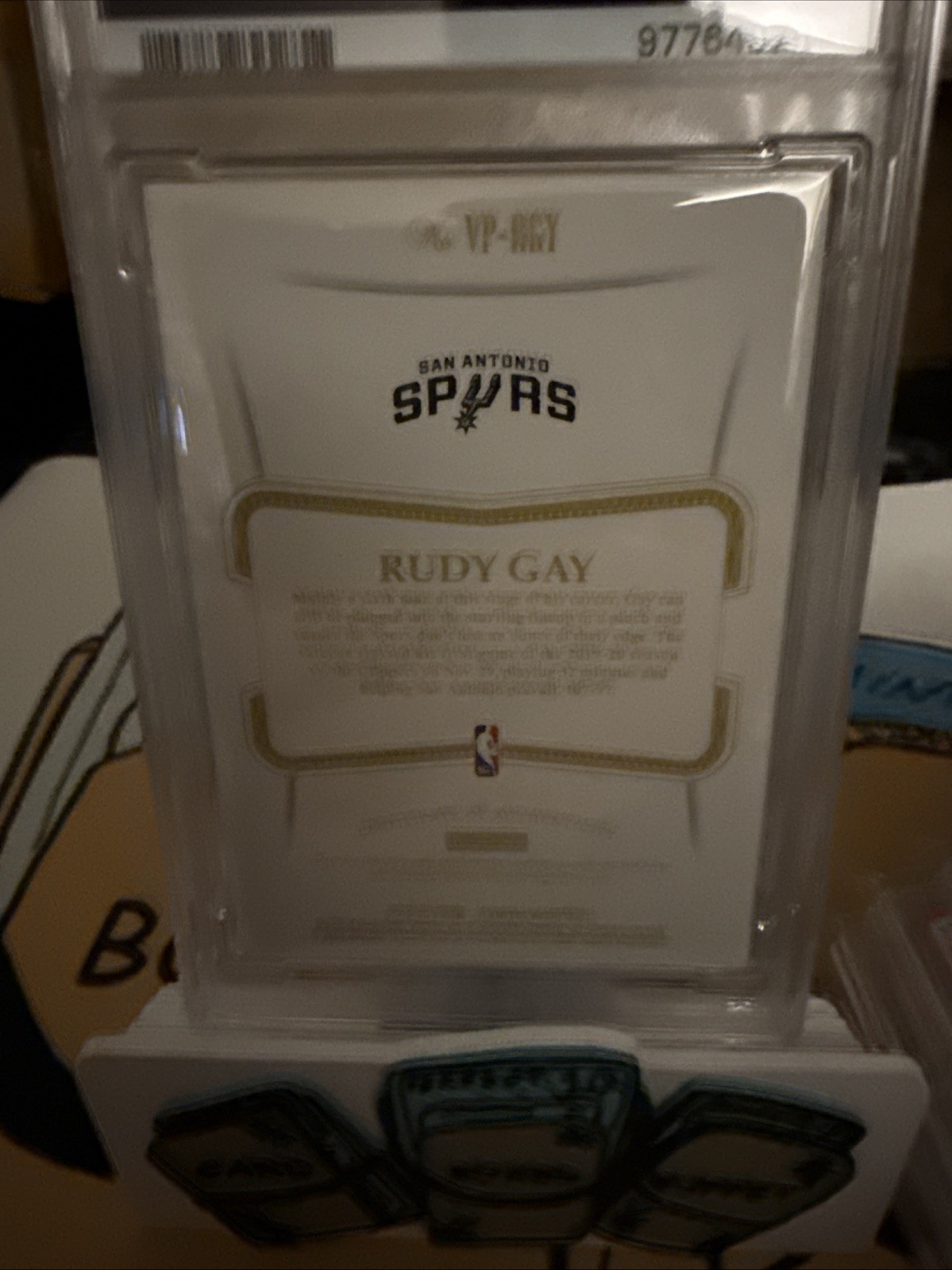 2019 Panini Flawless Game Used Patch Auto PSA 10 Rudy Gay /25 Spurs view 5