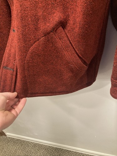Woolrich Herringbone Shacket, Pockets, 1960’s Button Up, Wool USA, Size 16, Med - Picture 2 of 7