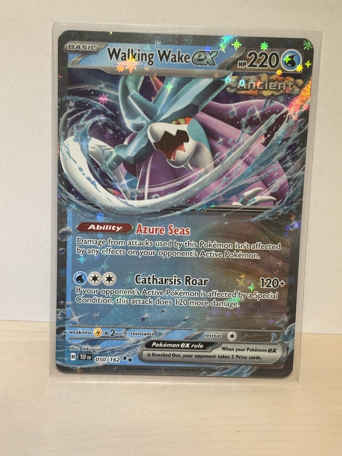 Pokémon Scarlet & Violet Temporal Forces Double Rare Walking Wake EX 50/162