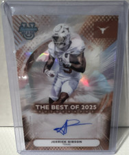 Topps 2025 Bowman's Best Jerrick Gibson #BOA-JG Texas Autograph Football Card