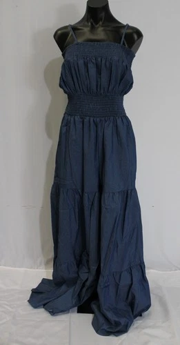 Missyess Women's Bohemian Wide Leg Sleeveless Jumpsuit EH6 Blue Large NWT