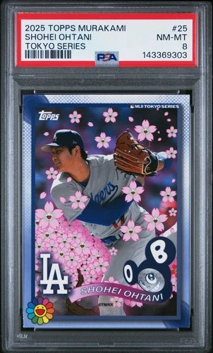 2025 TOPPS TAKASHI MURAKAMI MLB WORLD TOUR TOKYO SERIES #25 SHOHEI OHTANI PSA 8