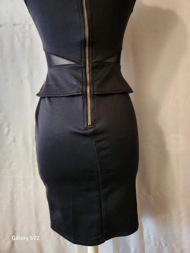 ALMOST FAMOUS Damen schwarz Nieten Mini Abend Bodycon Kleid Größe Small - Bild 9 von 15