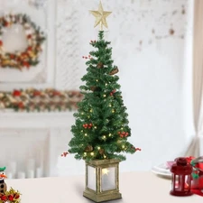 4FT Artificial Christmas Tree with LED Lights Stand Xmas Holiday Pre Lit
