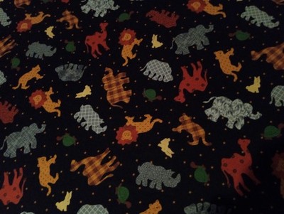 1.4 YARDS Vintage Animals Fabric Cranston Fabric Vintage Noah's Ark Fabric