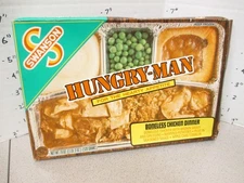 Swanson TV DINNER 1970s Hungry Man BONELESS CHICKEN cobbler RGHT frozen food box