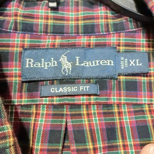 Ralph Lauren Mens XL Button Down Classic Fit Colorful Bright Rainbow Plaid - Picture 5 of 6