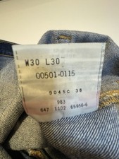 Vintage Levi's 501-0115 Jeans Mens Denim Blue 30x30 Classic Straight Fit Y2K