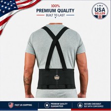Adjustable 7.5" Back Support Belt in Black - Perfect for Back Pain Relief, 4XL
