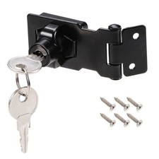 Locking Hasp and Staple with Keys Padlock Cupboard Shed Garage Lock 2.5"/3"/4"