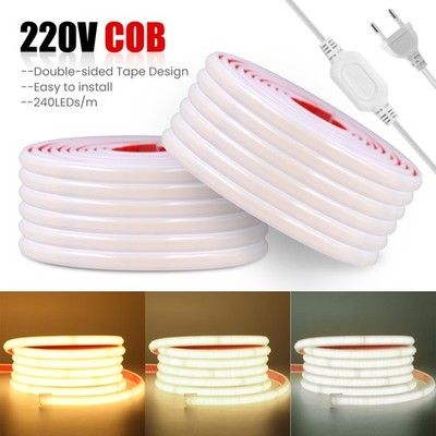 230V Neon COB LED Streifen Flex Schlauch Stripe Lichtband IP67 Außen Beleuchtung