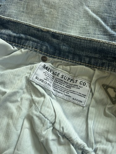 Buckle Mens Salvage Denim Blue Jeans Size 38x29 Anarchy Straight Relaxed Fit - Picture 8 of 10