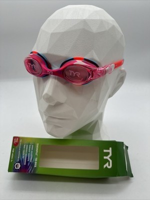TYR Swimple Tie-Dye Kinder Schwimmbrille pink ab 3+ Durafit Dichtungen