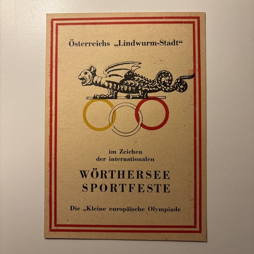 FDC Klagenfurt Österreichs Lindwurm Stadt Wörthersee Sportfeste