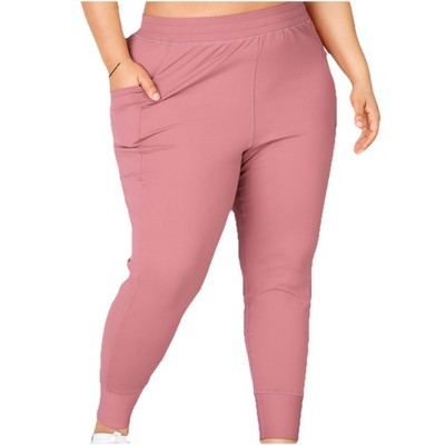 Fabletics On The Go Cold Weather Jogger Cherry Mocha Pink Size 2X High Waisted