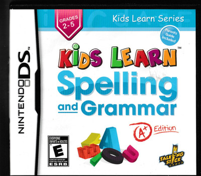 Kids Learn Spelling and Grammar (Nintendo DS, 2012, Grades 2-5) Complete in Box!