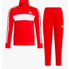 adidas Boys' 2 Piece Classic Tricot Track Set, Better Scarlet size 5