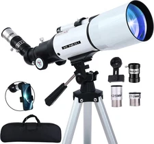PISEZ 70400 Telescope for Adults & Beginner,70mm Aperture 400mm AZ Mount... 