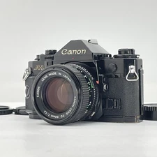 [ Exc+5 / Cap ] Canon A-1 35mm SLR Film Camera NFD 50mm f1.4 Lens From JAPAN