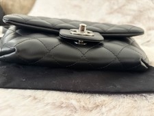 Borsa Cintura CHANEL Pelle Nera CC Argento