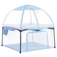 Dream On Me Ziggy Square Playpen with Canopy, Spacious Baby Play Yard, UV, New