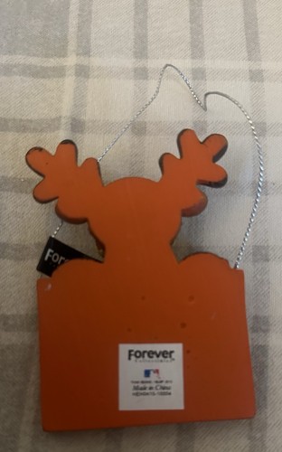 MLB SF San Francisco Giants Reindeer With Sign Christmas Tree Holiday Ornament - Picture 2 of 2