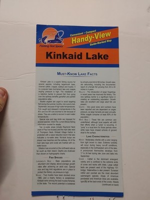 Kinkaid Lake Handy-View Fishing Hot Spots Waterproof Map