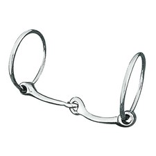 Weaver Leather Polished Stainless Steel Jointed Snaffle Horse Bit - 6  Mouth,