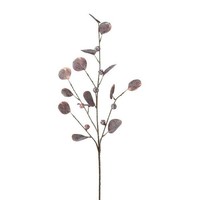 artplants Fake Zweig Eukalyptus Travon Mit FrüChten, Aubergine, 75Cm