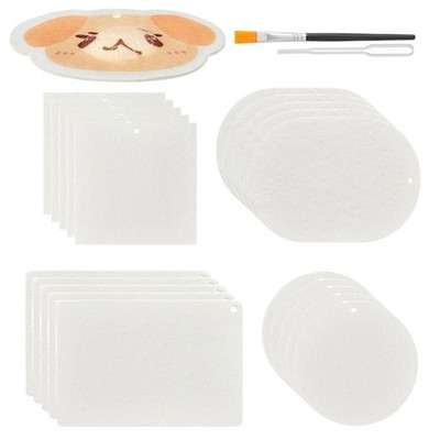 Pack of 20 Textured Foam Paper with Paintbrush White Foam Texture Sheet Set