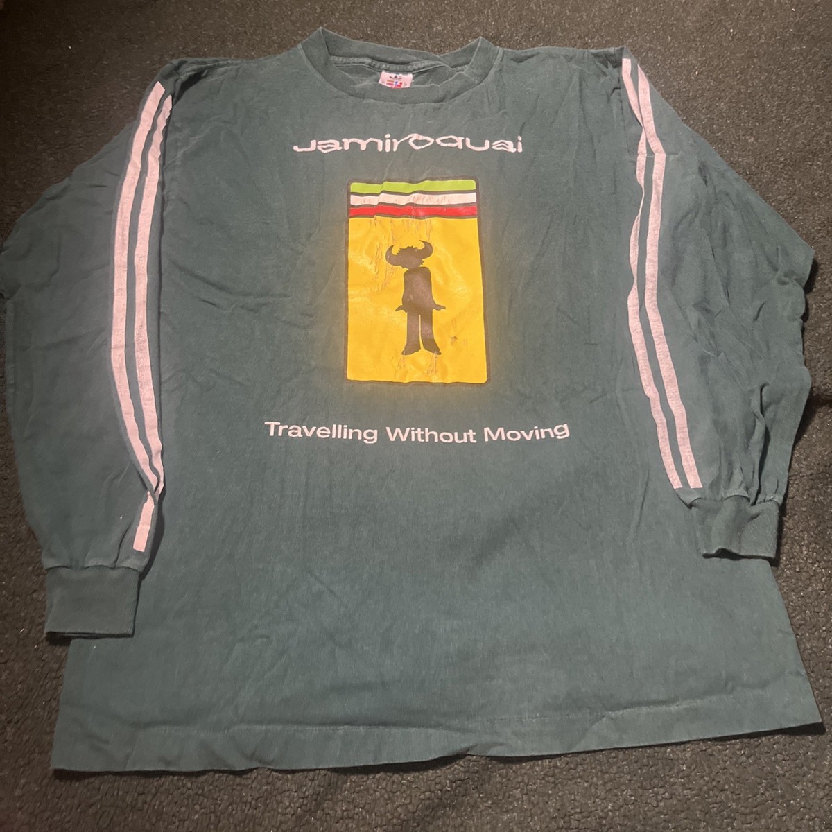 Vintage 90's Jamiroquai x adidas 1996 moving without traveling tee