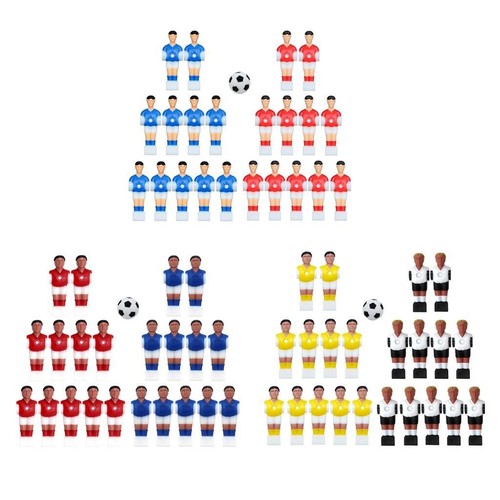 Jeu De 4 Joueurs De Football De Table – 2 Rouges + 2 Bleus – Remplacement Tournoi – Tige 12,7mm – Accessoire Baby-foot Facile à Installer