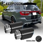 For Dodge Durango CARBON 2.5'' Inlet 3.5'' Outlet Dual Exhaust Pipe Tip Muffler