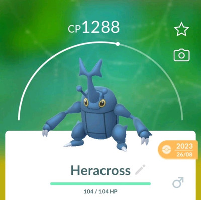 Pokémon Go/Heracross/Neu Pokémon 20k Sternenstaub für Sofort am selben Tag Tr@de