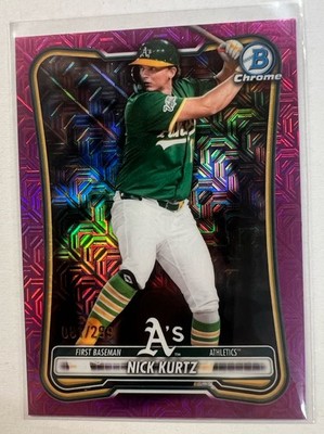 2026 Bowman Chrome Nick Kurtz Fuchsia Mojo #d 81/299