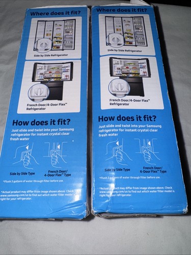 2 PACK Genuine Samsung DA97-17376B HAF-QIN/EXP REFRIGERATOR Water Filter NEW - Picture 6 of 9