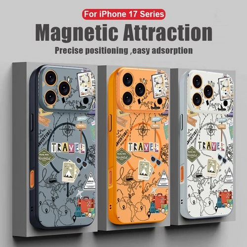 For iPhone 17 16 Pro Max 15 14 13 Magnetic ShockProof Magsafe Case Phone Cover