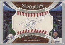 2006 Sweet Spot Signatures Red Stitch Blue Ink 23/100 Mike Piazza Auto HOF s7f