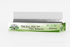 Pre-Cut Pop-Up Aluminium Foil Sheets 270mm x 300mm Dispenser Box