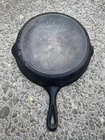 Antique Lodge Raised 8 Cast Iron Skillet  Arc Logo B Stamp Heat Ring Uncleaned