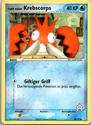 Pokémon Krebscorps 50/95 EX Team Magma vs Team Aqua 2005 Deutsch