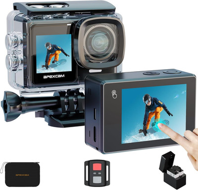 Apexcam 4K 30FPS 20MP Action Cam Dualscreen Touchscreen 40M Wasserdichte Unterwa