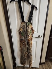 Vintage Bib Overalls Youth Med 10-12 Hunting Camo Insulated Hunting Read 
